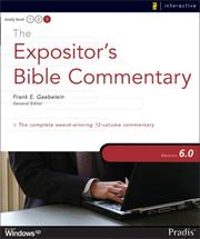 Cover of: The Expositor's Bible Commentary: Version 6.0: The Complete Award-winning 12-Volume Commentary by Frank E. Gaebelein