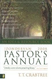 Cover of: The Zondervan Pastor's Annual 2008: An Idea & Resource Book (Zondervan Pastor's Annual)