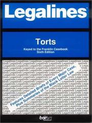 Cover of: Legalines: Torts  | Gloria A. Aluise