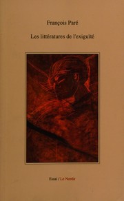 Cover of: Les littératures de l'exiguité