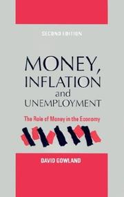 Cover of: Money, inflation, and unemployment