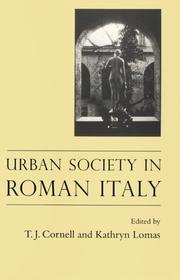 Cover of: Urban society in Roman Italy