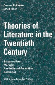 Cover of: Theories of Literature in the Twentieth Century by Fokkema, Douwe Wessel