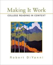 Cover of: Making It Work: College Reading in Context (Making It Work)