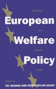 Cover of: European Welfare Policy: Squaring the Welfare Circle