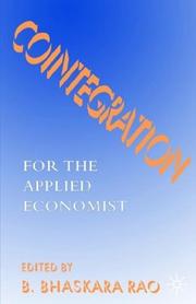 Cover of: Cointegration for the Applied Economist