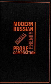 Cover of: Manual of modern Russian prose composition