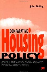 Cover of: Comparative housing policy: government and housing in advanced industrialized countries