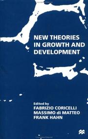 Cover of: New Theories in Growth and Development by 