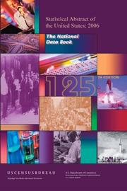 Cover of: Statistical Abstract of the United States 2006: The National Data Book (Statistical Abstract of the United States)