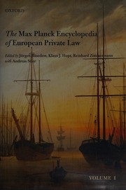 Cover of: The Max Planck encyclopedia of European private law
