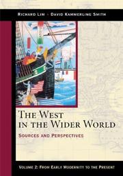 Cover of: The West in the Wider World: From Early Modernity to the Present