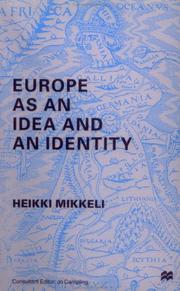 Cover of: Europe as an idea and an identity