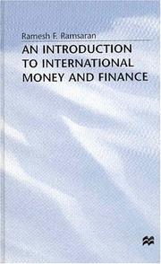 Cover of: An introduction to international money and finance