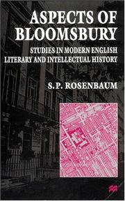 Cover of: Aspects of Bloomsbury: studies in modern English literary and intellectual history