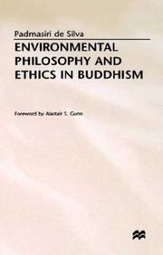 Cover of: Environmental philosophy and ethics in Buddhism