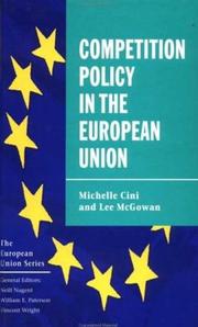 Cover of: Competition policy in the European union