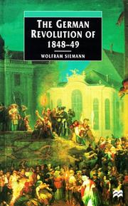 Cover of: The German revolution of 1848-49 by Wolfram Siemann