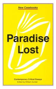 Cover of: Paradise Lost | William Zunder