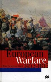 Cover of: European warfare, 1453-1815 by edited by Jeremy Black.