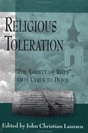 Cover of: Religious Toleration: "The Variety of Rites" from Cyrus to Defoe