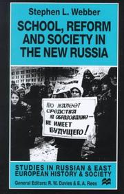 Cover of: School, Reform and Society in the New Russia (Studies in Russian & Eastern European History)