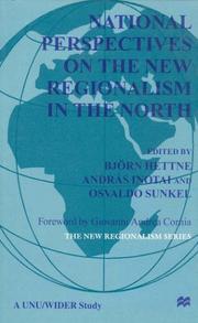 Cover of: National Perspectives On the New Regionalism in the North by 