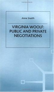 Cover of: Virginia Woolf: public and private negotiations