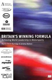 Cover of: Britain's Winning Formula: Achieving World Leadership in Motorsports