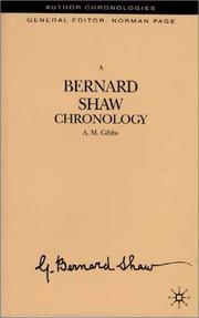 Cover of: A Bernard Shaw chronology