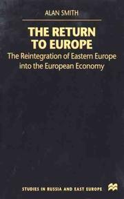 Cover of: The Return To Europe | Alan Smith