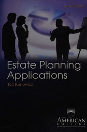 Cover of: Estate planning applications