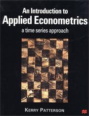 Cover of: An Introduction To Applied Econometrics by Kerry Patterson