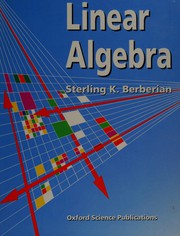 Cover of: Linear algebra by Sterling K. Berberian