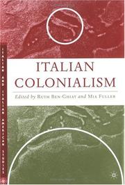 Cover of: Italian colonialism