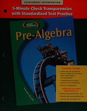 Cover of: Pre-Algebra: 5-minute check transparencies with standardized test practice