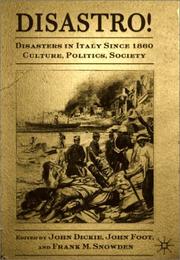 Cover of: Disastro! Disasters in Italy Since 1860: Culture, Politics, Society