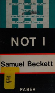 Cover of: Not I by Samuel Beckett