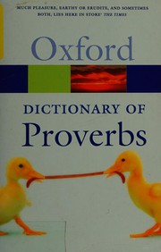 Cover of: The Oxford dictionary of proverbs by edited by Jennifer Speake.