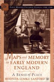 Cover of: Maps and memory in early modern England: a sense of place