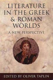 Cover of: Literature in the Greek and Roman worlds by edited by Oliver Taplin.