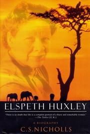 Cover of: Elspeth Huxley: a biography