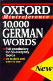 Cover of: 10,000 German words by W. Rowlinson