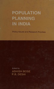 Cover of: Population planning in India: policy issues and research priorities