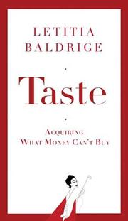 Cover of: Taste: Acquiring What Money Can't Buy