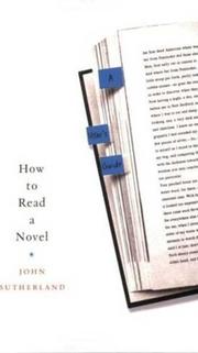 Cover of: How to Read a Novel by John Sutherland
