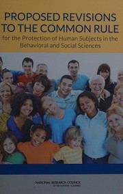 Cover of: Proposed Revisions to the Common Rule for the Protection of Human Subjects in the Behavioral and Social Sciences