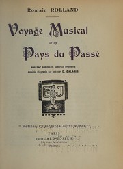 Cover of: Voyage musical aux pays du passé
