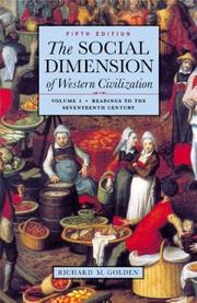 Cover of: The social dimension of western civilization