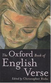 Cover of: The Oxford book of English verse